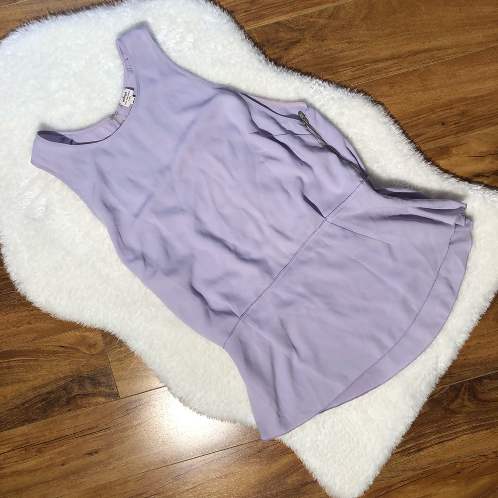 Lavender Wilfred Open Back Peplum Top in Medium